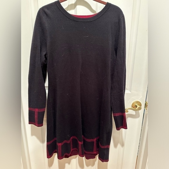 Cynthia Rowley Dresses & Skirts - NWT Cynthia Rowley Black Sweater Dress Large Red Accents